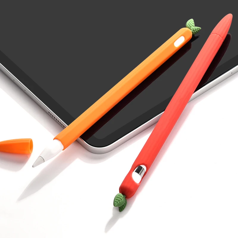 

Мягкий силиконовый чехол для ручек с милыми фруктами для Apple Pencil 1-го и 2-го поколения, стилус для карандашей 1, 2, защитный чехол, аксессуары