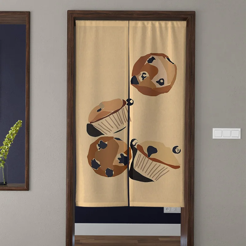 

Абстрактное искусство, оригинальная дверная занавеска, рисовый коричневый контрастный цвет, декоративная занавеска, минималистичная космическая перегородка, теплая домашняя занавеска