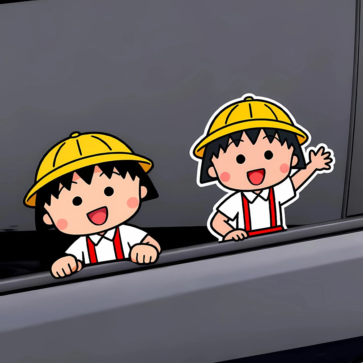 Cute Chibi Maruko Chan Anime Peripheral Stickers Given As a Gift, Personalized and Creative Motorcycle Car Body Decoration Decal