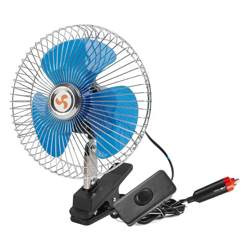 Electric Car Cooling Fan Powerful Cooling Air Fan Quiet Quiet Low Noise Fan With Cigarettes Light Plug Efficient Cooling Air Fan