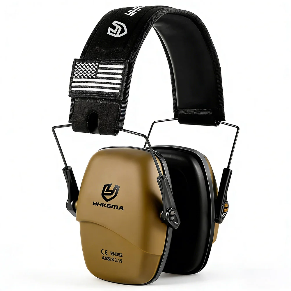 YHKEMA Safety Shooting Hearing Protections Earmuffs For Tactical Hunting Noise Reduction Soundproof Headset