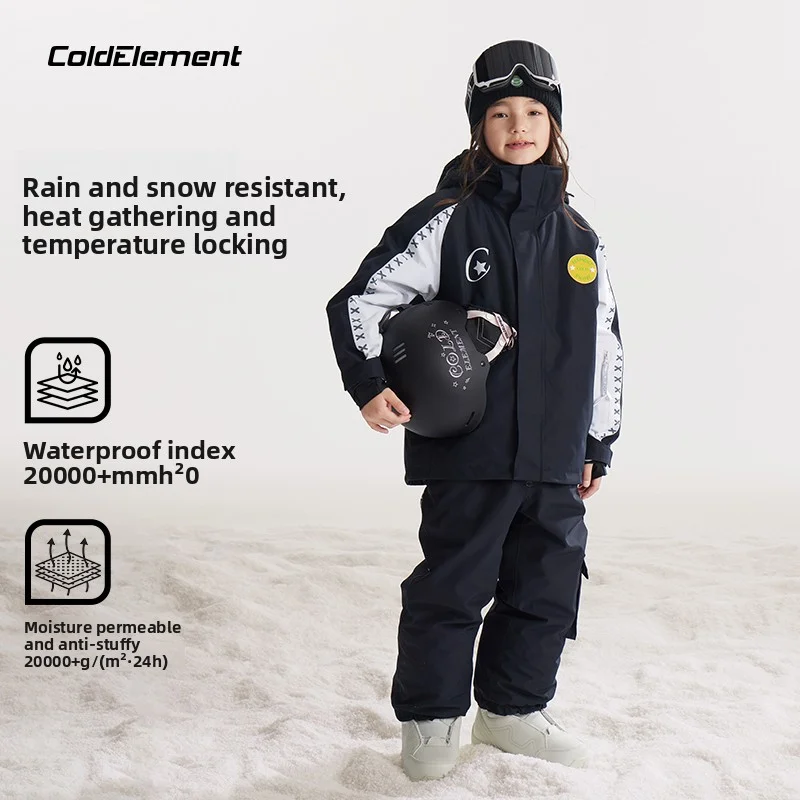 

Комплект детского лыжного костюма Coldelement — водонепроницаемое и теплое отделение для осенних и зимних видов спорта на открытом воздухе — детская лыжная экипировка унисекс