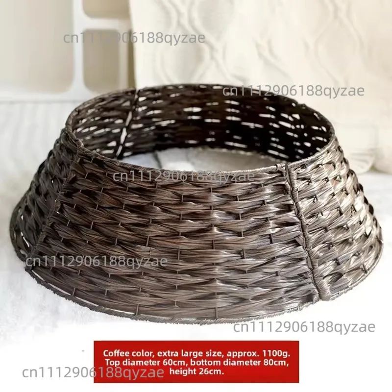 Christmas Tree Skirt Ins Nordic Style Retro Christmas Decoration Base Tree Basket Round Frame Tree Foot Plant Fence