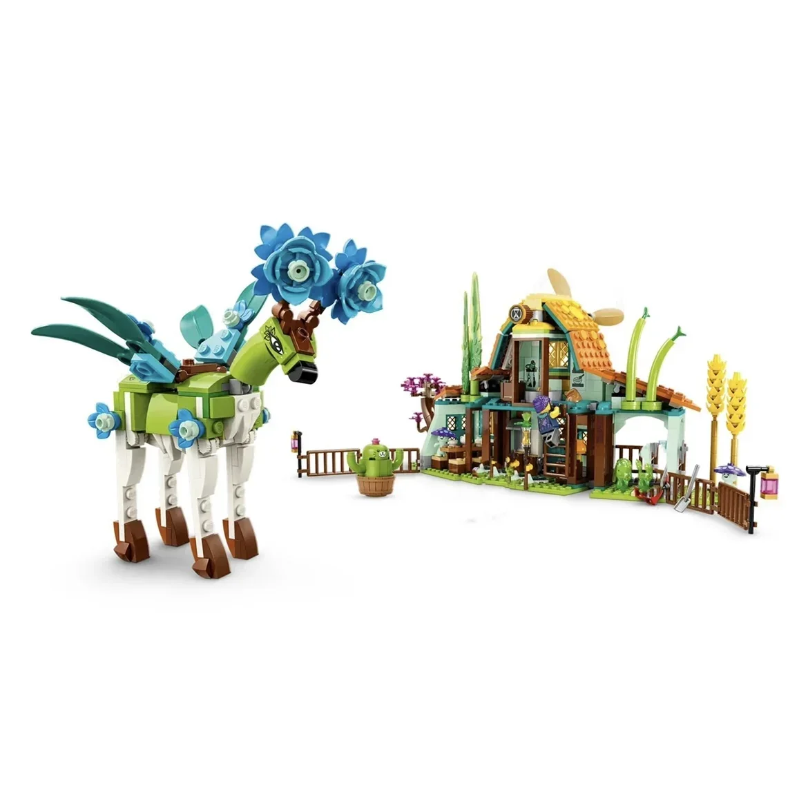 2024 New 71459 Stable of Dream Creatures Building Block Fantasy Animal Creative Model Bricks Toys Kids Birthday Gifts