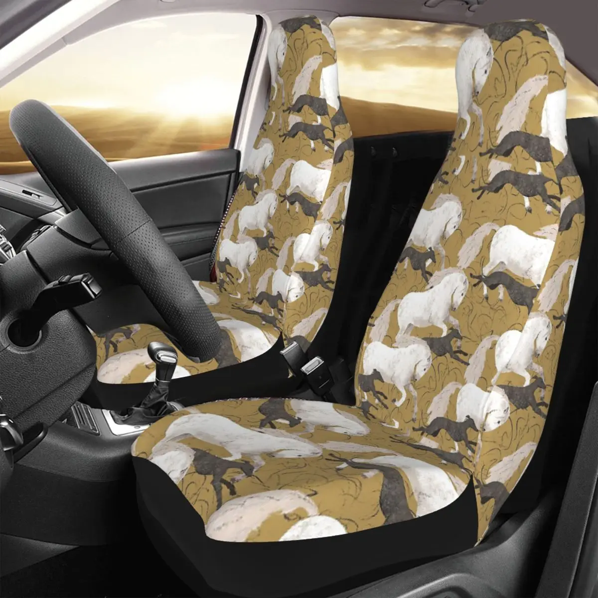 Horse And Greyhound Universal Car Seat Cover for most cars AUTOYOUTH Dog Animal Lover Car Seat Protection Covers Fabric Fishing