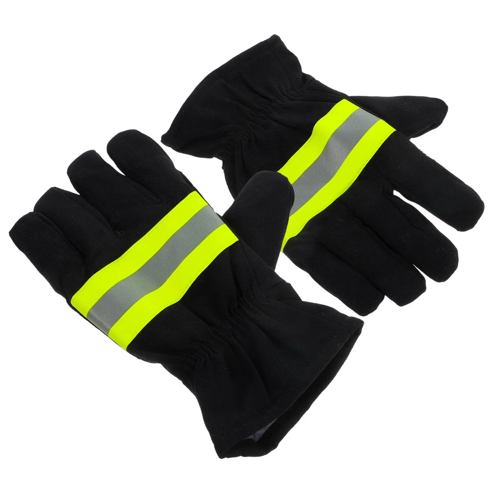 1 paar brandweerhandschoenen brandwerend katoen geïsoleerd hittebestendig veiligheidswerkhandschoenen vlamvertragende beschermende uitrusting