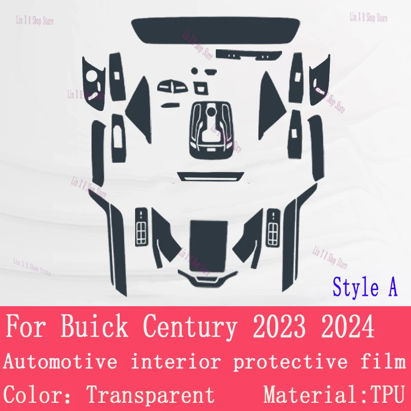 For Buick Century 2023 2024 Gearbox Panel Navigation Screen Automotive Interior TPU Protective Film Cover Anti-Scratch