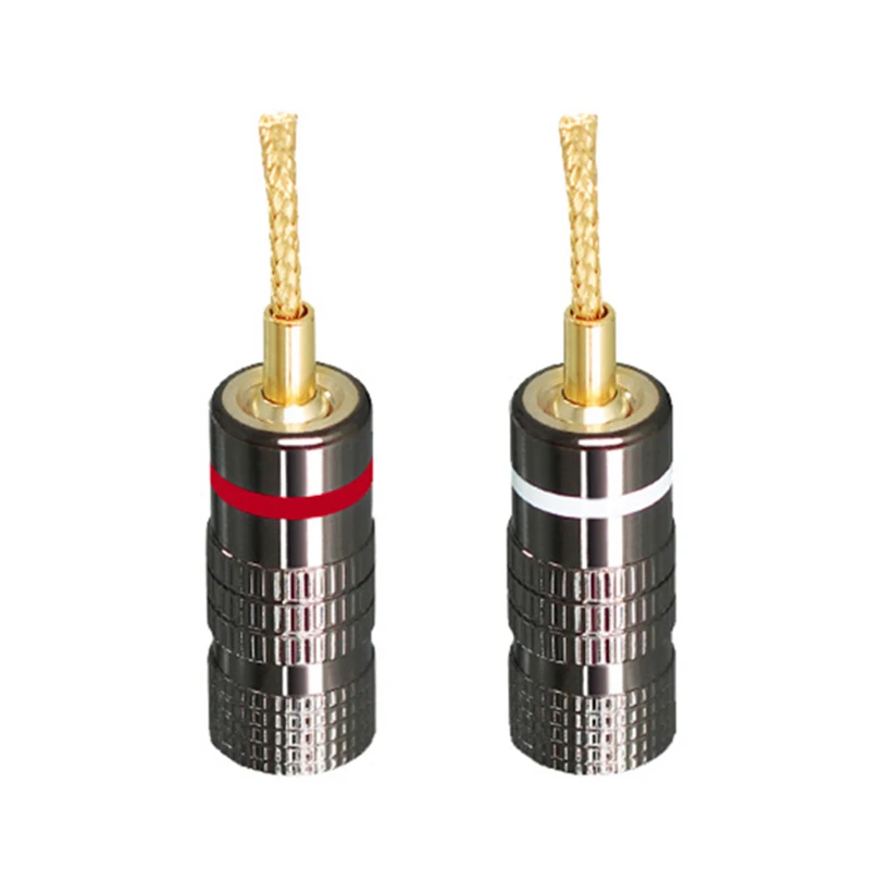 2MM Banana Speaker Connector 24K Copper Gold Plated HIFI Banana Jack Screw Type Audio Video Wire Plug Braided Plug Connectors — zdjęcie produktu 7