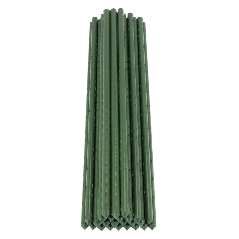 Набор садовых кольев PORK-25 в упаковке, металлическая клетка для растений с пластиковым покрытием, опоры для лазания для помидоров, деревьев, огурцов, заборов, бобов, 40 см