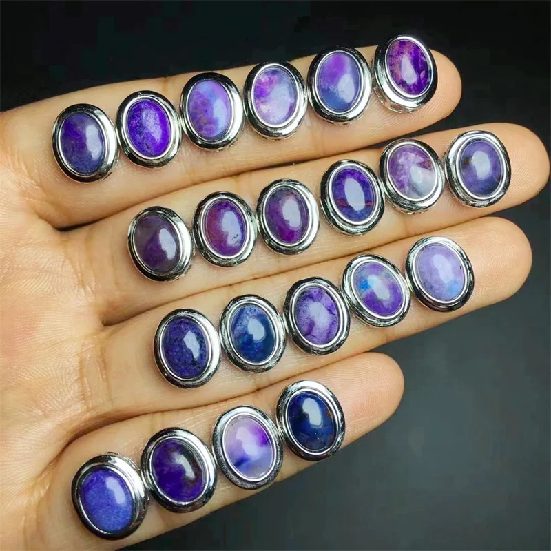 S925 Natural Sugilite Pendant Water Drop Women Men Sugilite Pendant Necklace Healing Fengshui Jewelry 1pcs