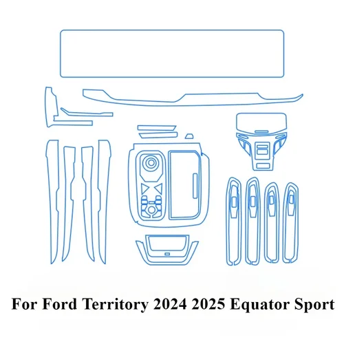 Para Ford Territory 2024 2025 Equator Sport PPF pegatina Interior transparente TPU Panel de engranaje GPS consola central película protectora