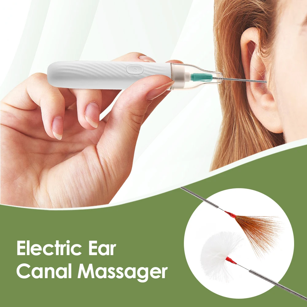 Electric Ear Wax Removal Tool 3 Modes Goose Feather Ear Picker Health Care for Adults Child Ear Canal Cleaning Kits