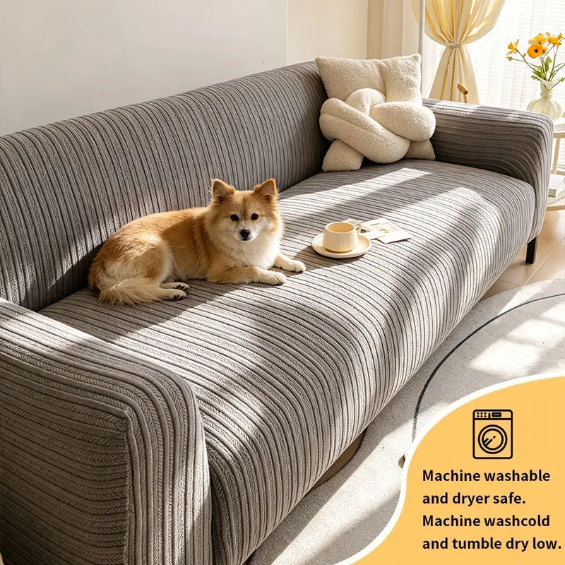 1PC-Pet friendly sofa cover, designed with scratch resistant and anti slip features, suitable for daily use by pet households