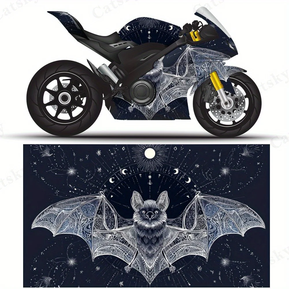 

Волшебный знак Bat-Moon Star, наклейки на мотоциклетную пленку, прочные клейкие наклейки из ПВХ для индивидуальной настройки мотоцикла, устойчивые к атмосферным воздействиям P