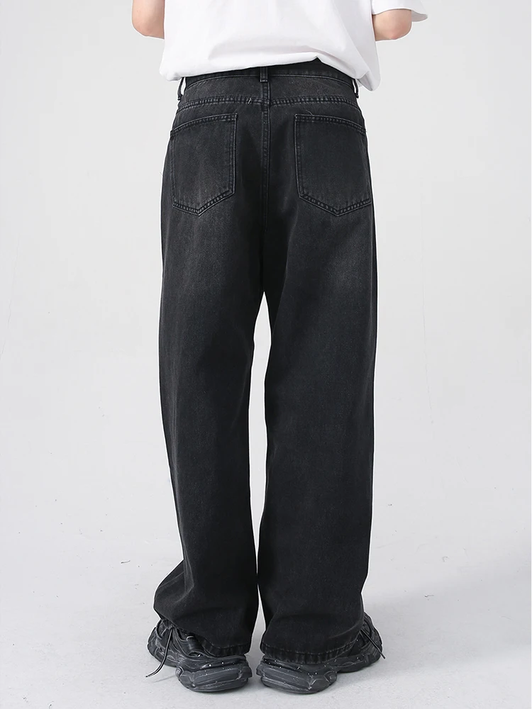IEFB Herren Koreanische Sle Straight Wide Leg Jeans Faionable And Sli Herrenbekleidung Accory