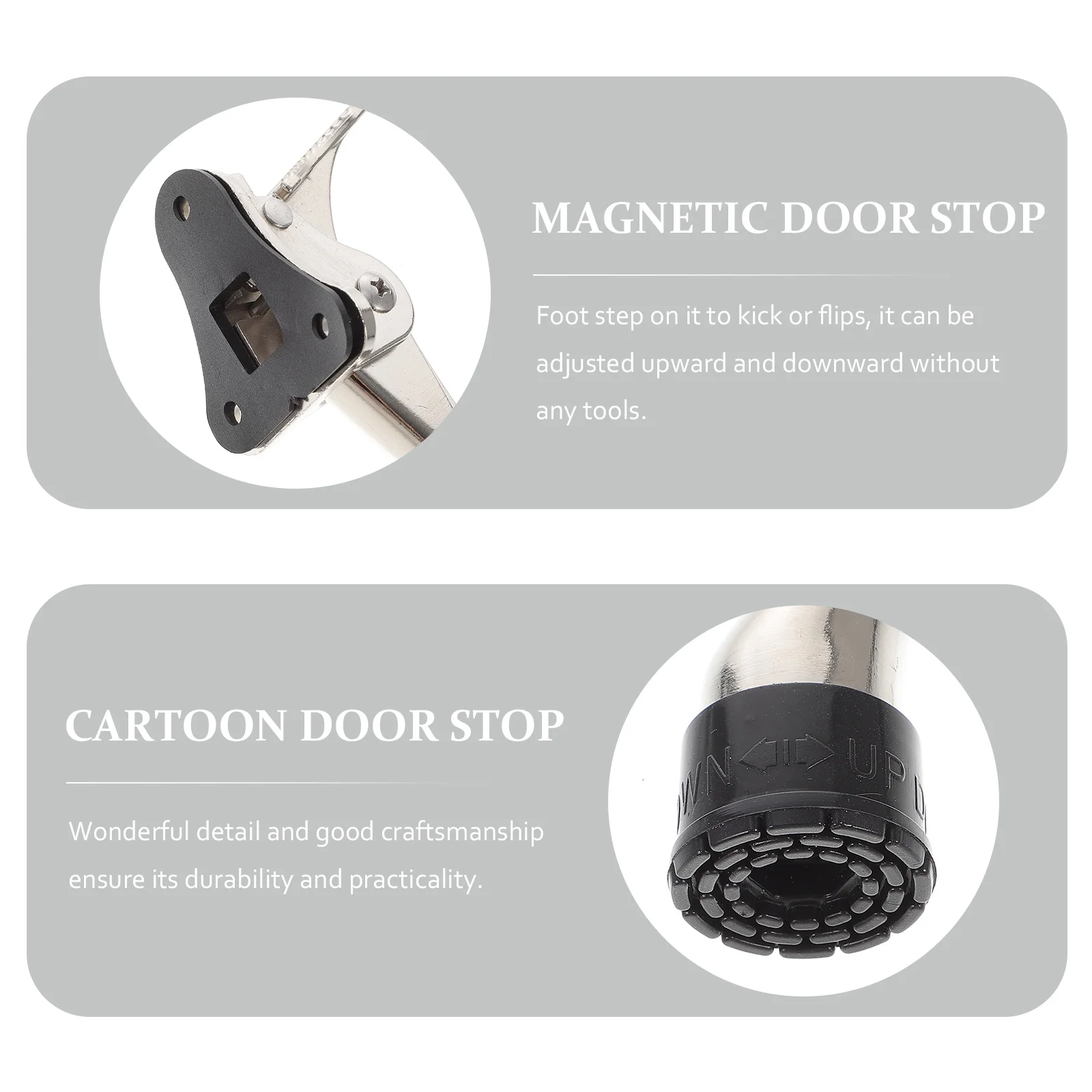 1 X Heavy Duty Metal Stopper Kickdown Holder Foot Operated Easy Install Zinc Alloy Stoppers for Bottom of Door