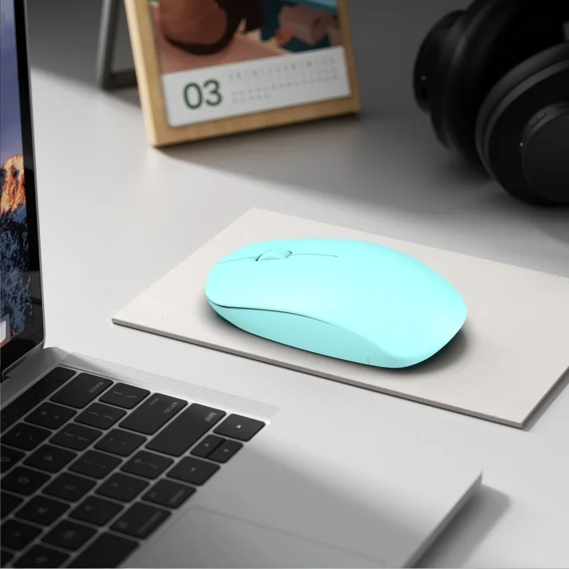 Slim Wireless Mouse 2.4GHz Optical Mice 3-button 1000DPI Ergonomic Design Portable Mouse with USB Receiver PC Laptop Accessories