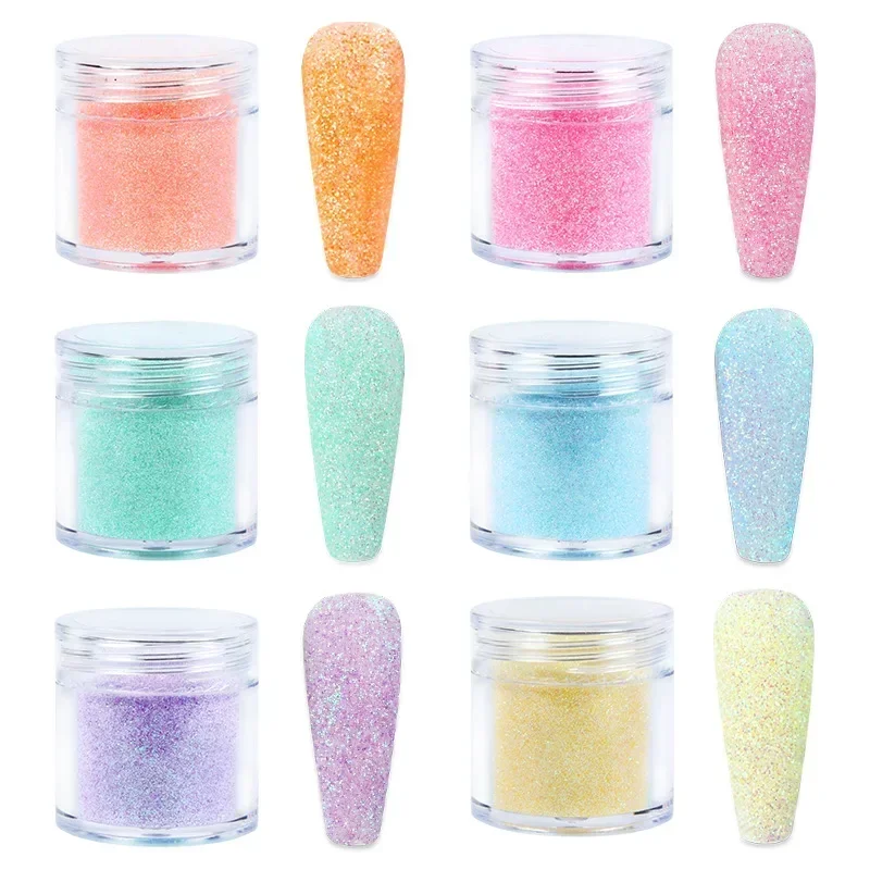 10ml/bottle Candy Sugar Glitter Tweed Powder Acrylic Carving Powders 3D Sculpture Powder Manicure Powder for Nail Art Decoration