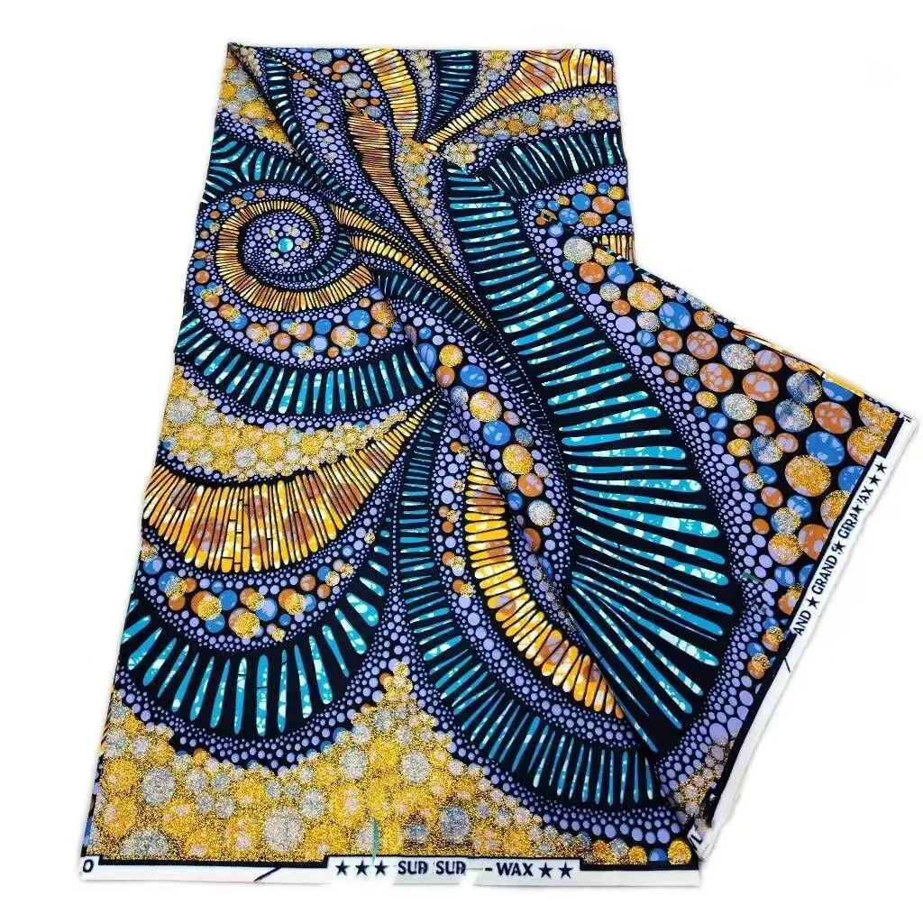 2026 New Style Nigeria Golden- Wax Print Fabric - High Quality African Wax Print Fabric for Patchwork, Clothing & DIY