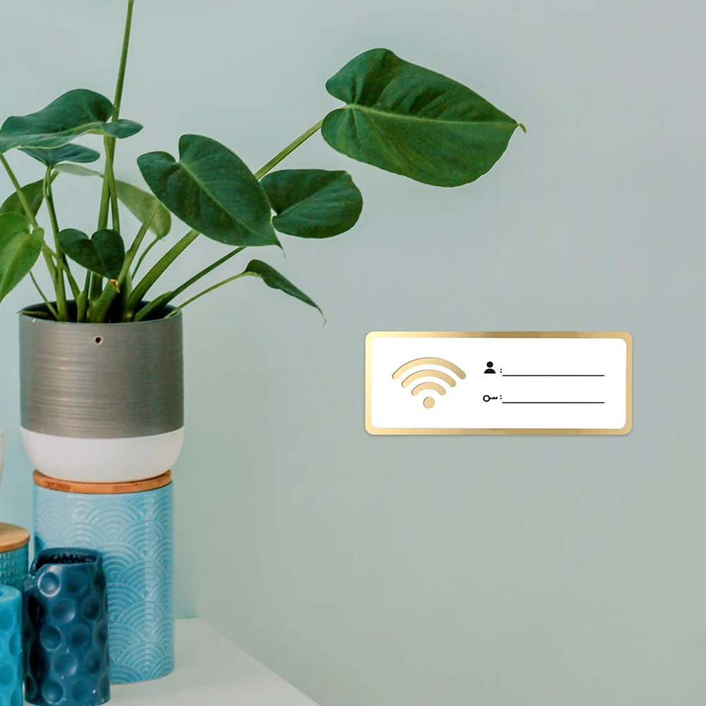 

3 Pcs Wifi Password Prompt Board Coverage Sign Guest Account Business Table Room Essentials