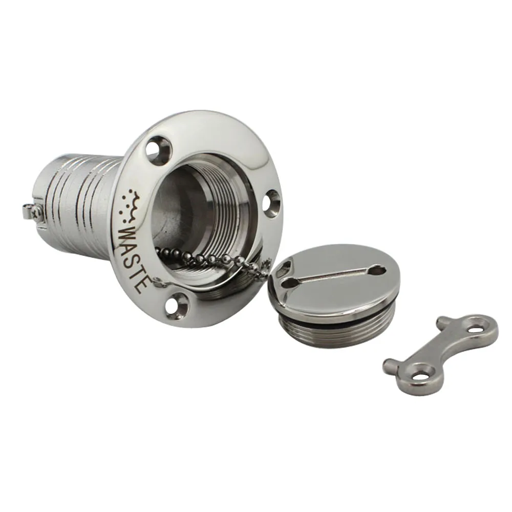 Marine Boat Hardware Deck Filler 38/50mm 316 Stainless Steel Key Cap Filler Water Waste Diesel Gas Fuel Deck Filler 1.5" and 2"
