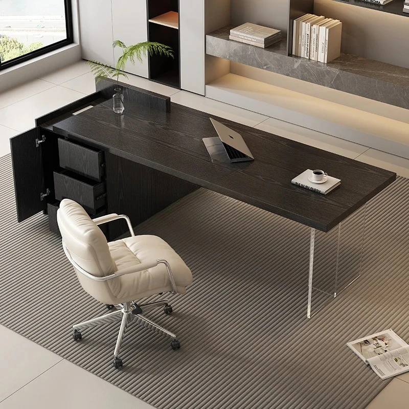 

Y1 Итальянский минималистичный стол из цельного дерева, современный минималистичный акрил для домашнего использования, письменный стол, легкий роскошный компьютерный стол