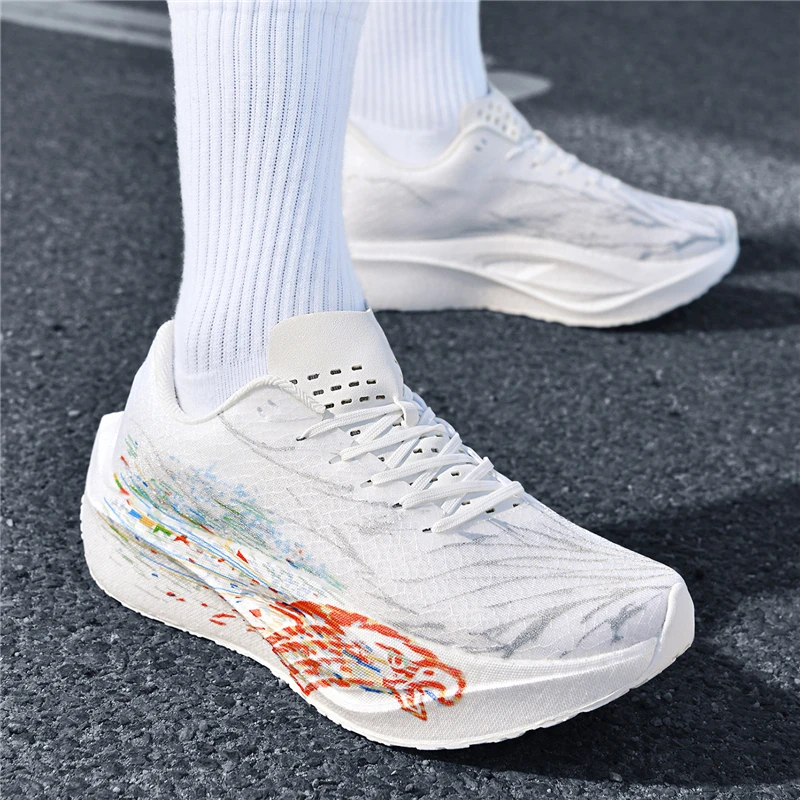 New Men's Running Shoes Summer Non-slip Cushioning Racing Carbon Plate Sneakers Outdoor Non-slip Shock-absorbing Tennis Shoes