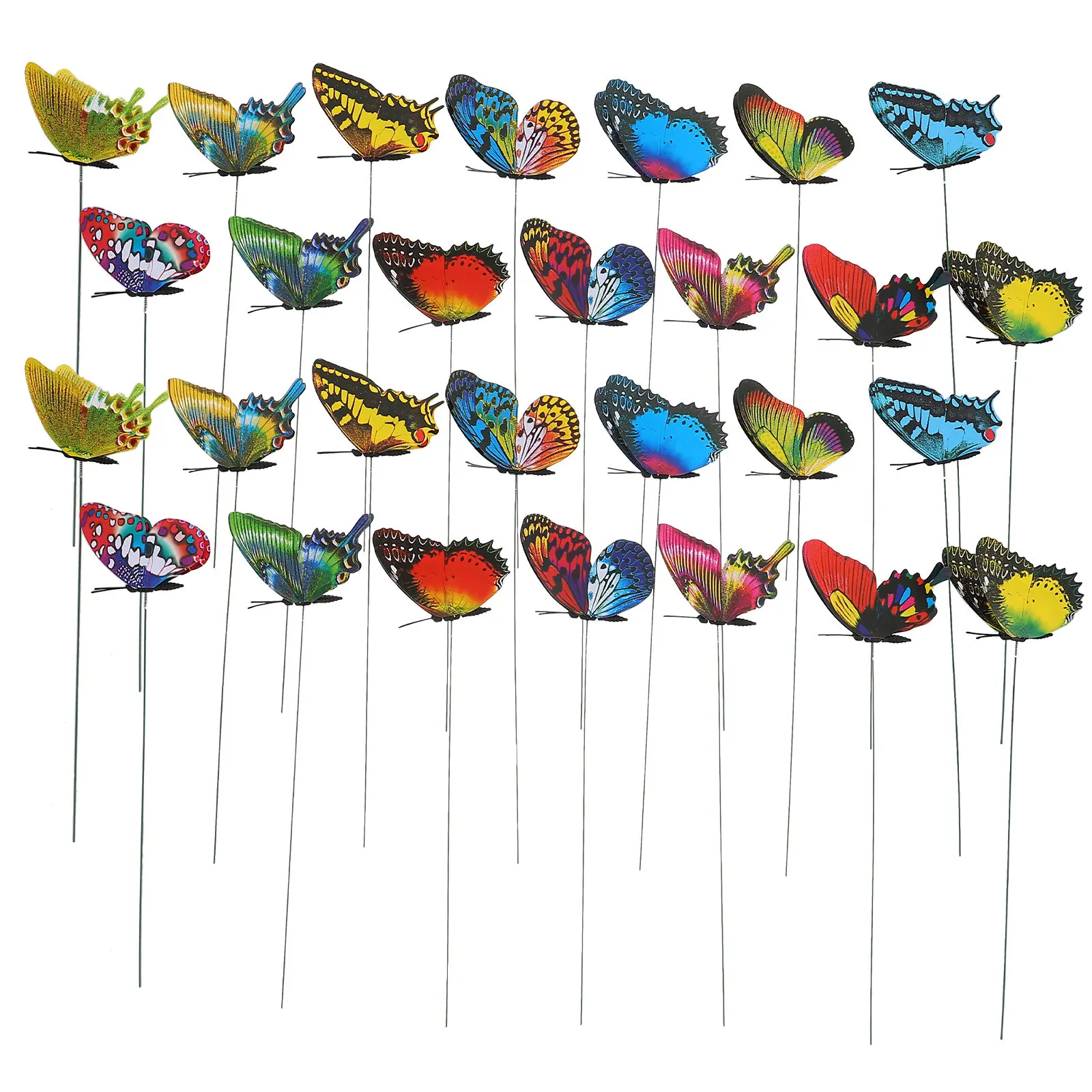 50Pcs 3D Garden Stake Decor Lightweight Durable Garden Stake Decor Butterflies …