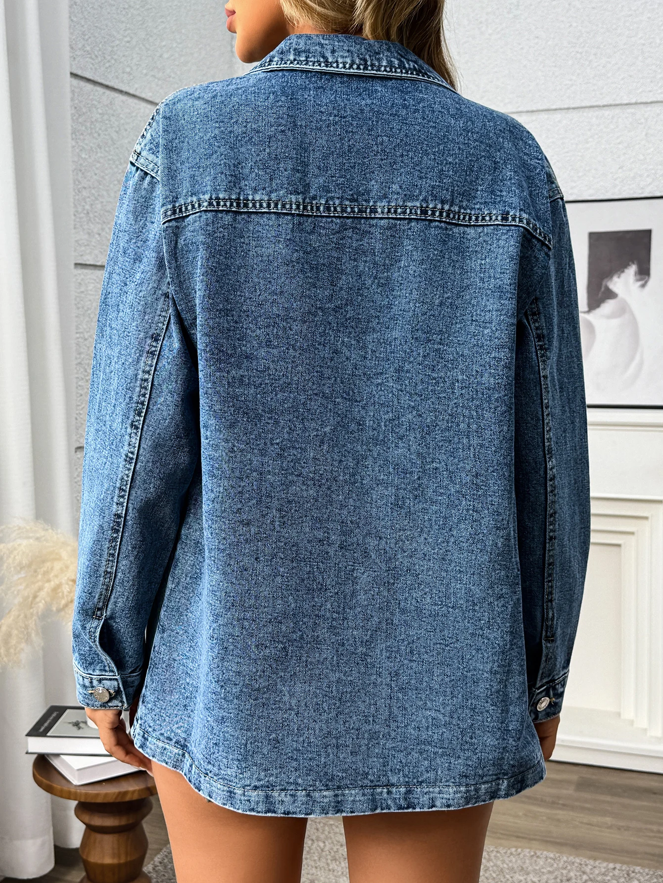Loose Women's Denim Jacket Women's Spring and Autumn Long Sleeve All-match Top view 2