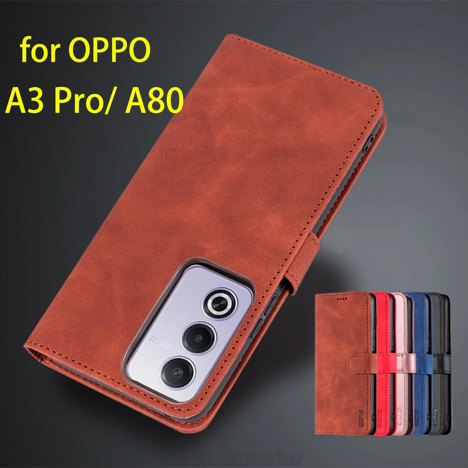 

Card Holder Wallet Case for OPPO A80 5G / OPPO A3 Pro 5G Global Pu Leather Case Flip Holster Phone Cover capa fundas Coque
