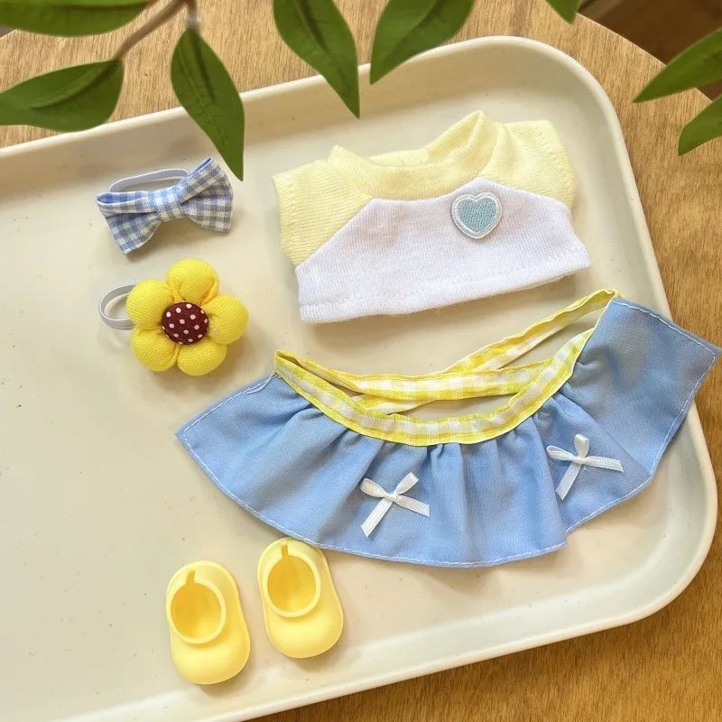 15-17CM 인형 옷 I II III 라부부 의상 미니 플러시 코튼 아이돌 인형 유니버설 의류 파티 액세서리 선물