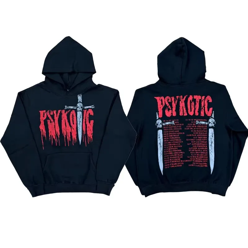 

Новые мужские худи Osamason Psykotic Skull Sword Tour 2026, толстовки с капюшоном, вельветовые, хлопковые, из плотного флиса, США # E205