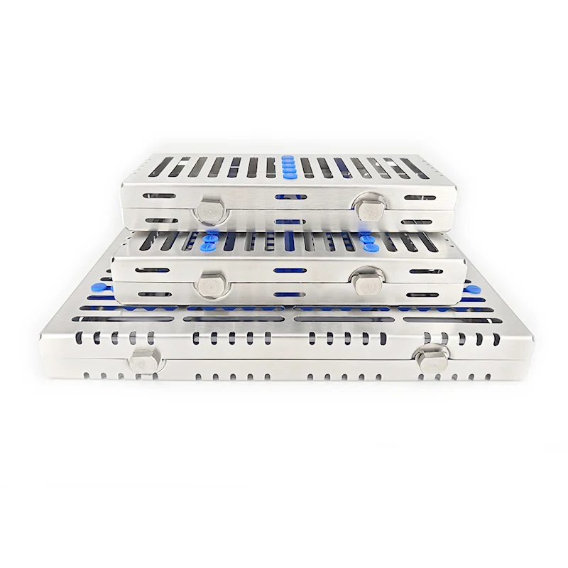 Dental Sterilization Rack Surgical Autoclavable Sterilization Box Dental Cassette File Burs Disinfection Tray Dentist Tools