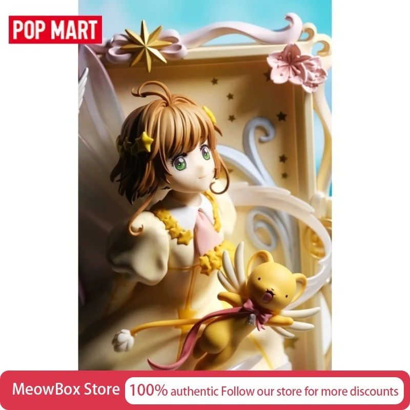 

Genuine Pop Mart Cardcaptor Sakura Clear Card Arc Figure Kinomoto Sakura Desktop Ornament Collectible Anime Statue For Anime