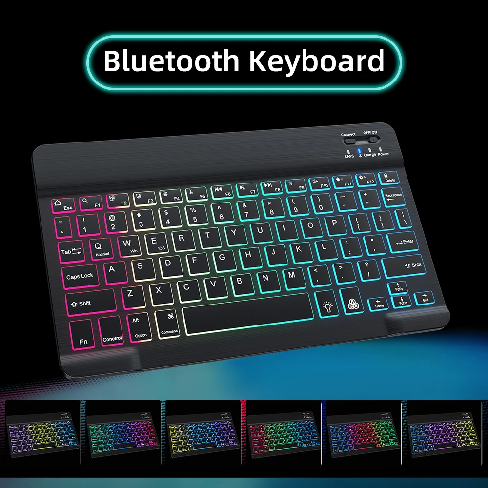 

Backlit Wireless Keyboard For iPad iPhone For Android iOS Windows Samsung Xiaomi Tablet SmartPhone Bluetooth-Compatible Keyboard
