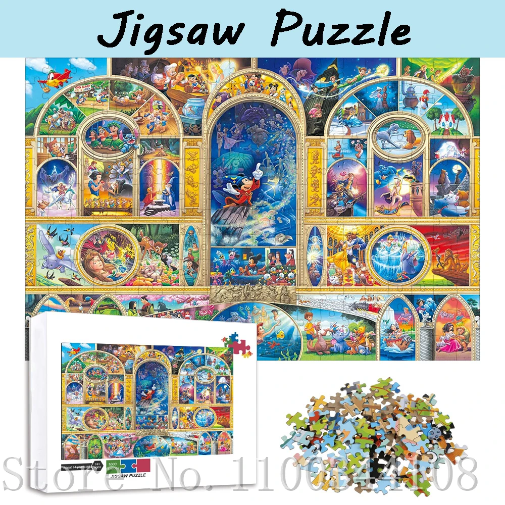 

Disney Classical Movies All Character Puzzles Mickey Mouse Disney Princess Dream Stained Art Jigsaw Puzzles Toys & Hobbies