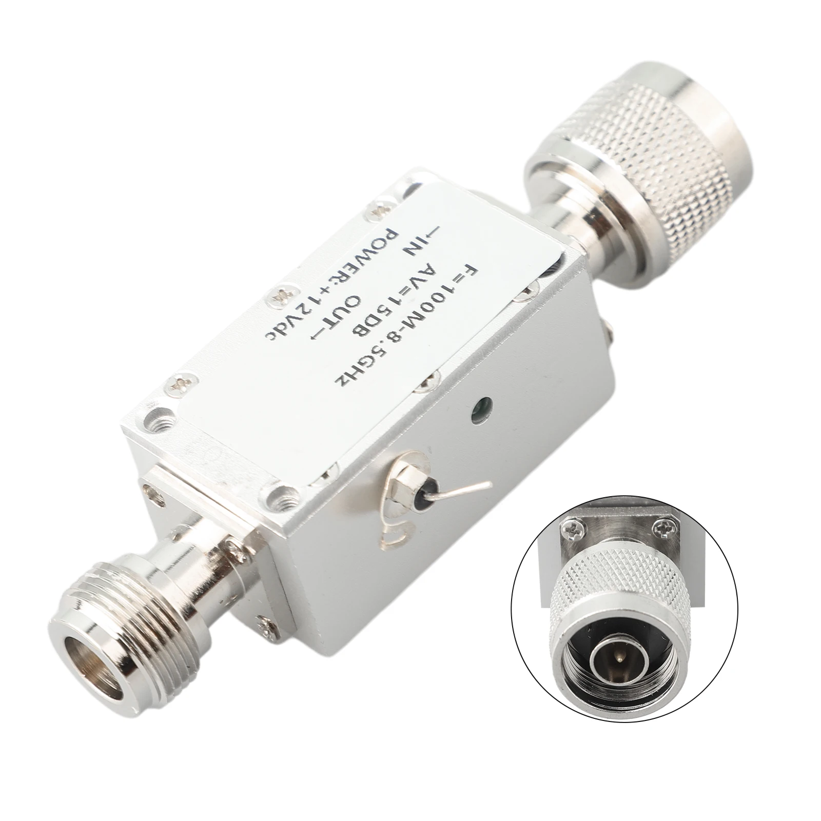 100 ميجا هرتز إلى 8500 ميجا هرتز منخفضة الضوضاء RF إشارة الداعم 30dB كسب مع الضميمة المدمجة باستخدام الحاسب الآلي لتطبيقات معدات الاختبار