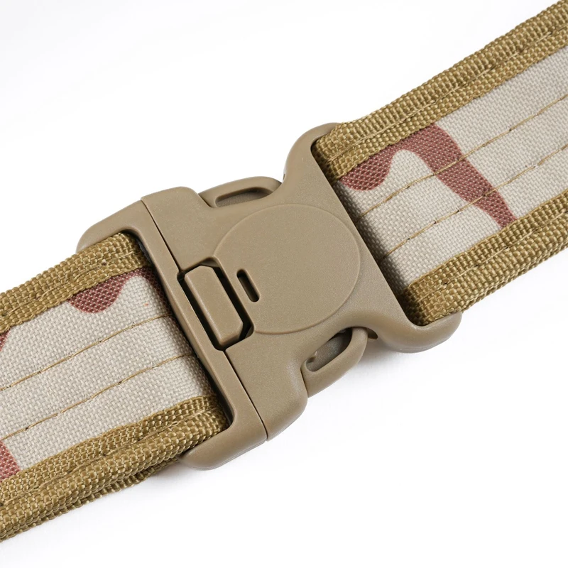 Mens Camouflage Combat Canvas Belts High Quality Quick Release Tactical Oxford Cloth Waistband Outdoor Hunting Nylon Work Belt