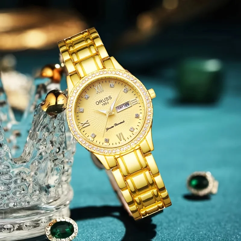 Relógio de calendário feminino clássico, relógio feminino durável, viajante estudantil, relógio feminino de todos os jogos