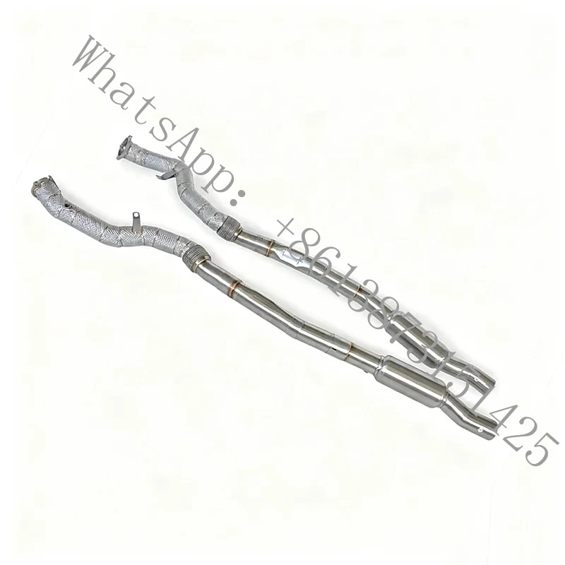 

Compatible with Flying Spur 5.0T 13-18 Heat-Insulated Exhaust Downpipe Exhaust Tip Connector, Factory Fit
