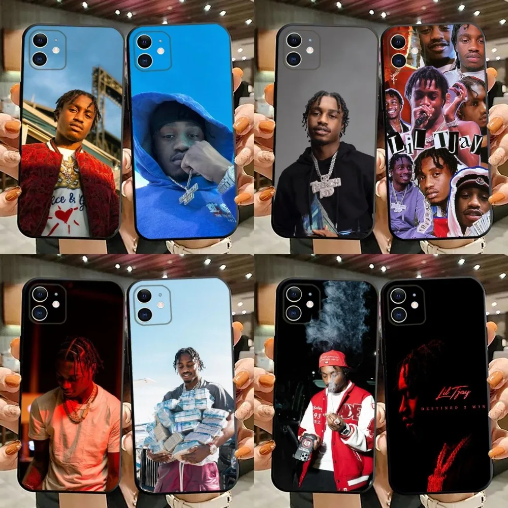 

Rapper Lil Tjay 222 Phone Case For iPhone 15,14,13,12,11,Plus,Pro Max,XS,X,XR,SE,Mini,8,7 Soft Silicone Black Cover