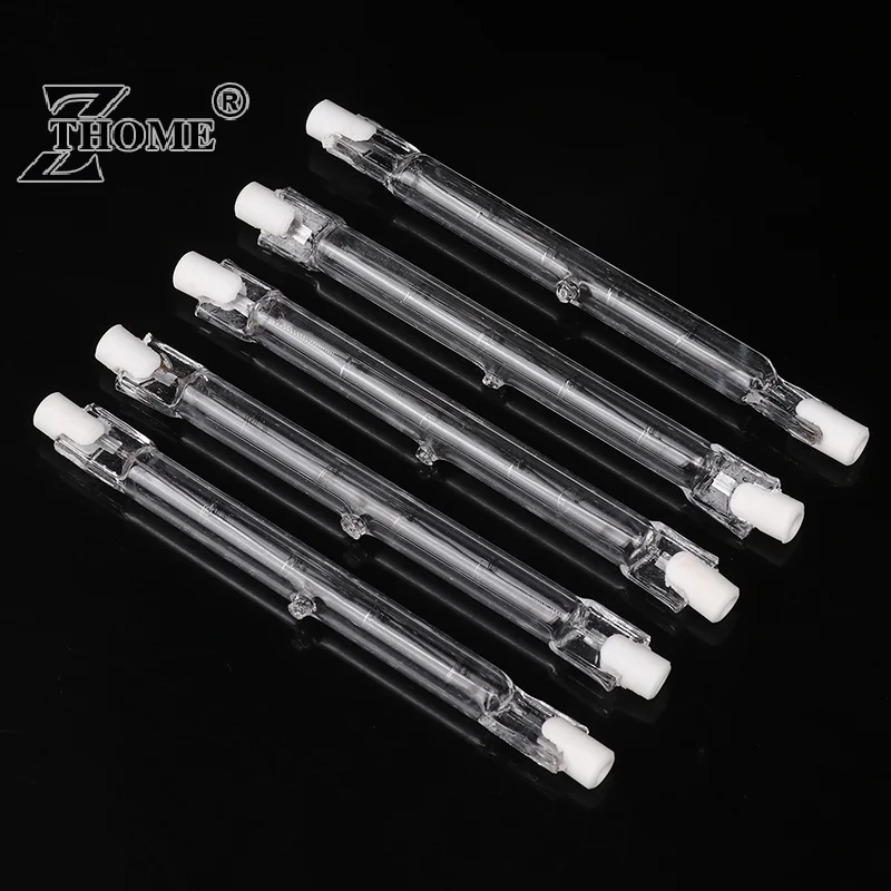 5Pieces Glass Tube Halogen Light Bulb 220-240V 500W 500 Watt 118mm R7s Halogen Blub Household Decor Lighting Bulb