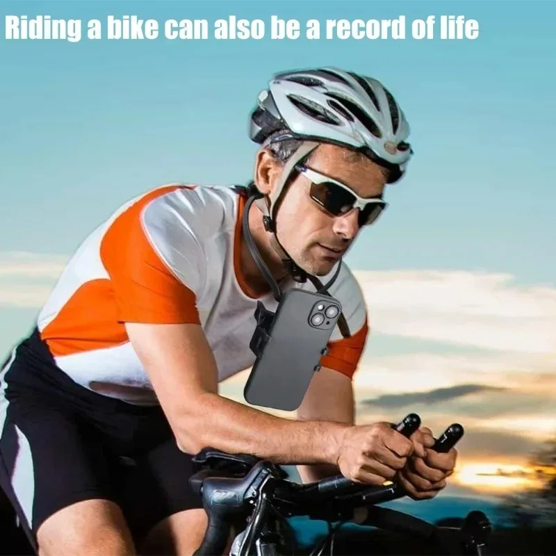 حامل هاتف للرقبة POV فيديو بدون استخدام اليدين حامل قلادة لهاتف سامسونج آيفون GoPro DJI Action Camera Vlogging Streaming