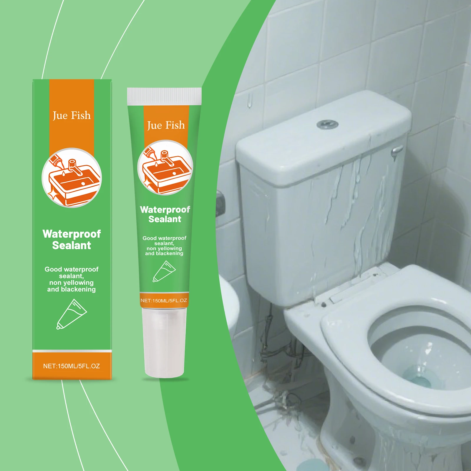 

Waterproof Sealant, Mold-resistant Quick-drying Leak Repair, Home Kitchen Bathroom Gap Sealing, Helps Stop Moisture Backflow