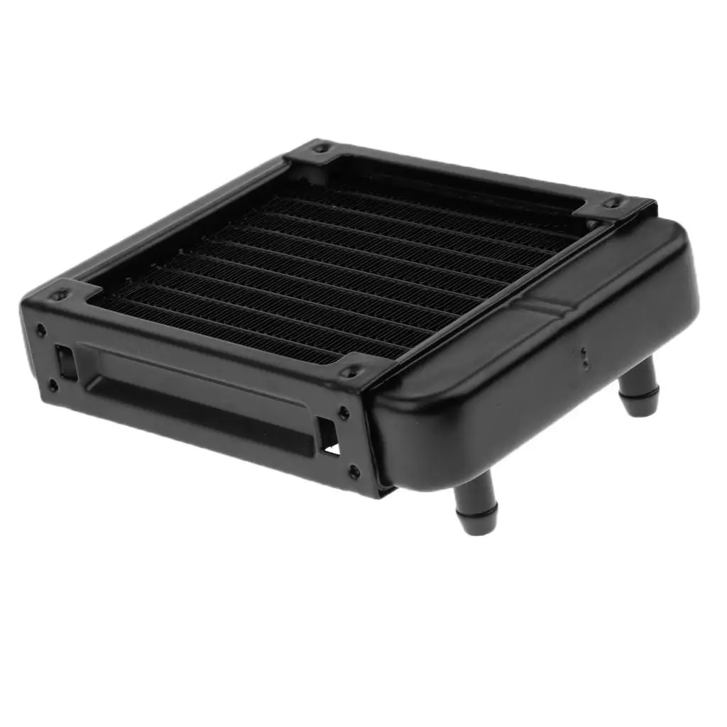 Aluminum Heat Exchanger Radiator for DIY Liquid Cooling System Computer Water Cooling 10 Tube G1/4 Black