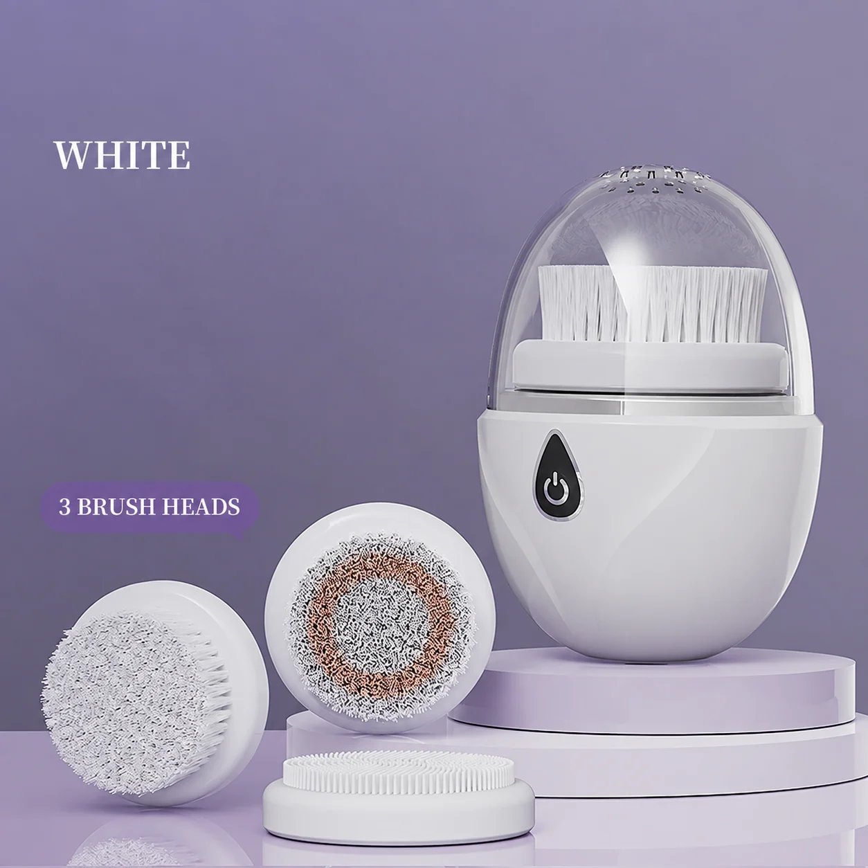 Silicone Face Scrubber Electric - Alat Pembersih Wajah Elektrik dengan Tiga