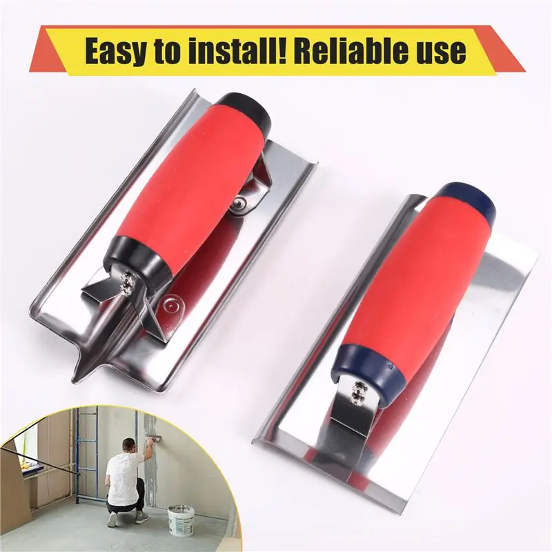 ABUH-Concrete Finishing Tools Stainless Steel-Edger And Groover Included, Masonry Hand Tool Set
