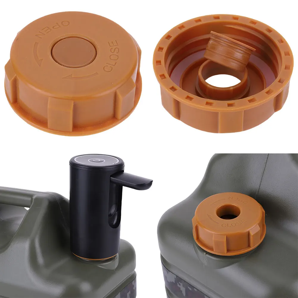 

Electric Water Pump Adapter Camping Water Tank Cover Portable Water Dispenser Adapter for Outdoor Water Tank