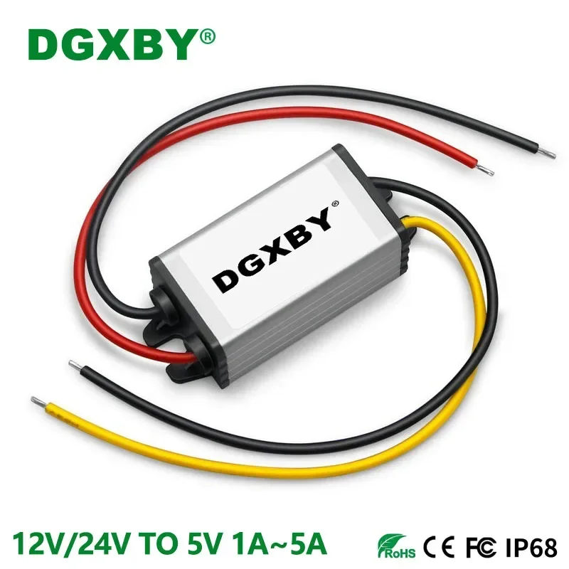 12V24V TO 5V 1A 2A 3A 4A 5A Step-down Power Supply Module 12V TO 5V Vehicle Converter DC Transformer CE RoHS Certification