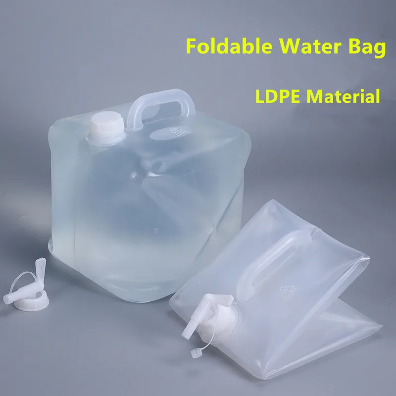 Empty Foldable Water Bag Portable Soft Plastic Bucket Reagent Liquid Packaging Bag Food Grade Storage Container 10L 20L